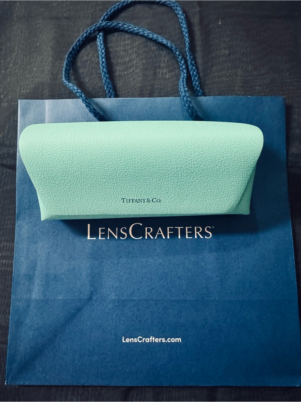 Tiffany & Co. 💯% Authentic Pebbled Eyewear Case - comes in/with LensCrafters bag